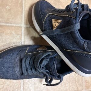 GUESS women guess jean sneakers.